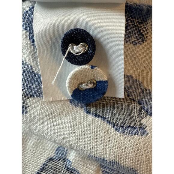 Boden Women's Size 4P Dolores Top Linen Button Down Shirt Animal Print - Picture 9 of 9